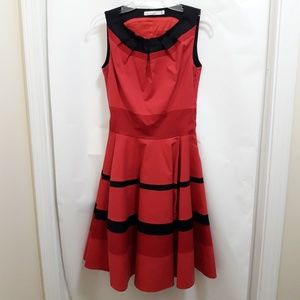 Karen Millen Fit and Flare Color Block Dress